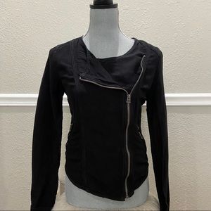 Lucky Brand linen jacket blazer black size XS